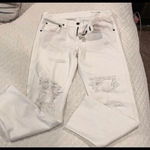 White Rag & Bone Boyfriend Jeans